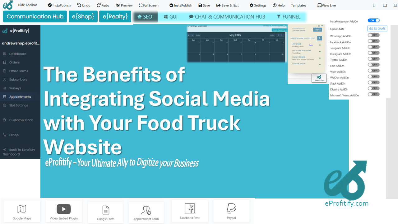 The Benefits of Integrating Social Media with Your Food Truck Website